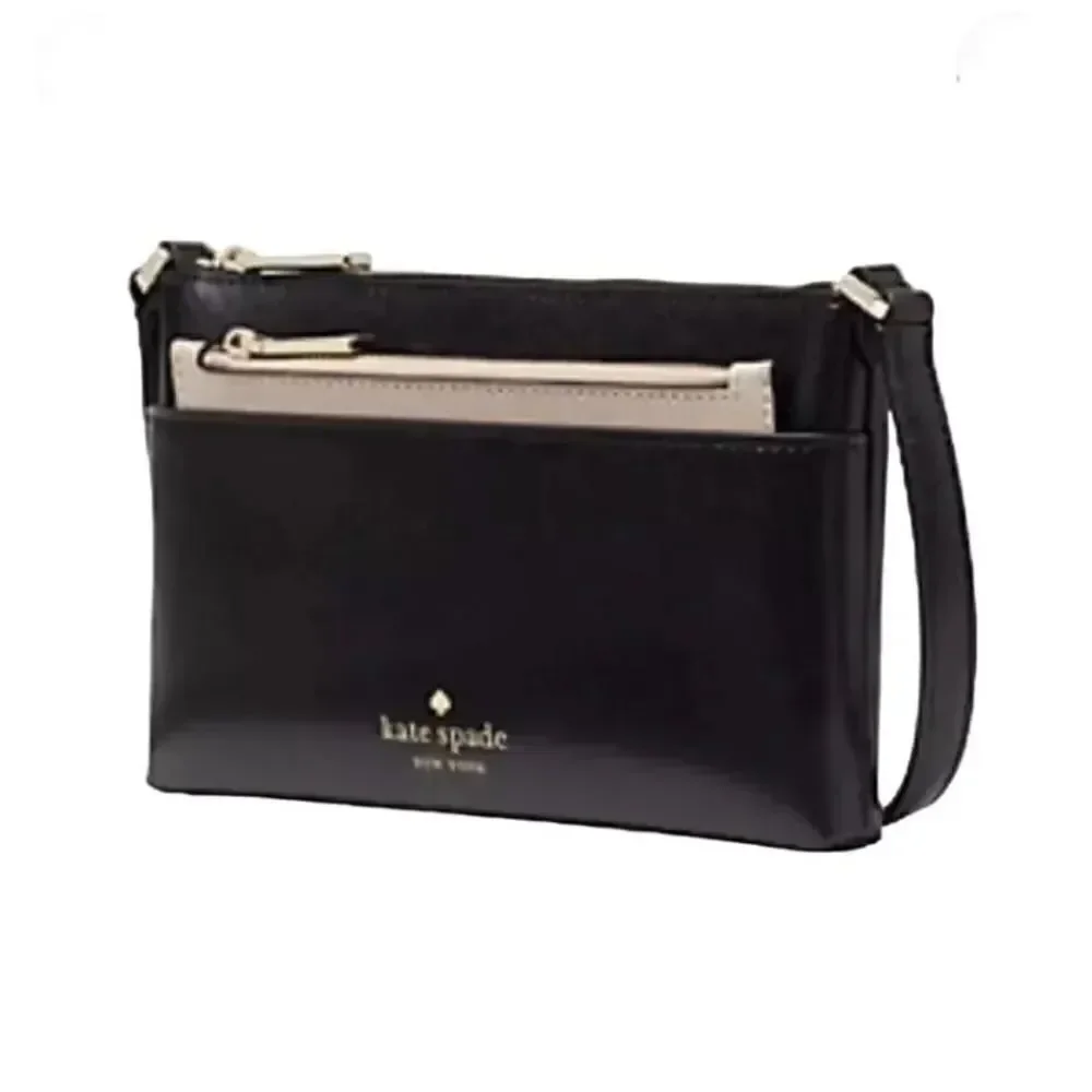 Kate Spade Purse Black Slim Sadie Crossbody Set Bag Wallet